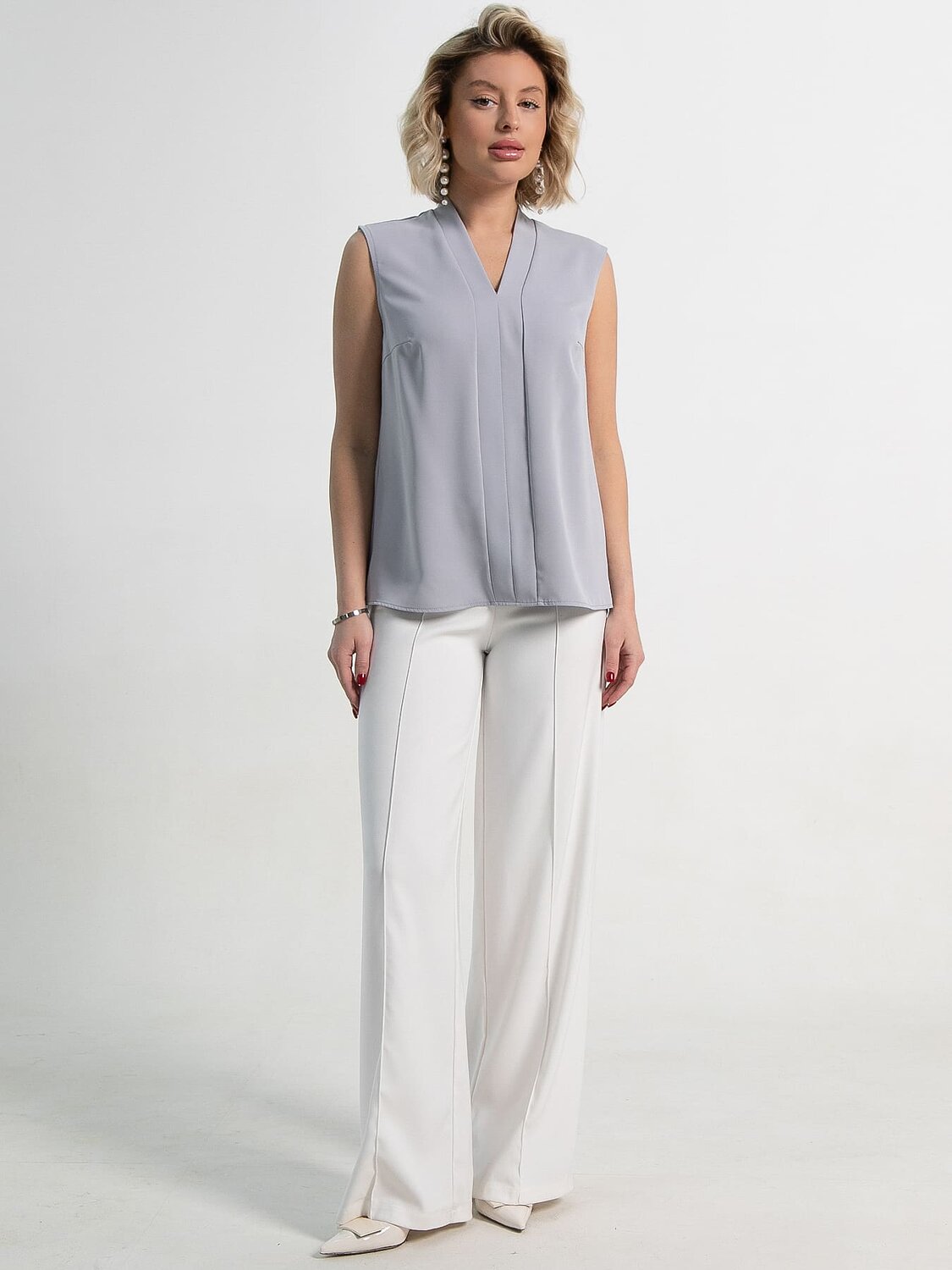 LT Collection Блуза 589416 Б15303-46М серый