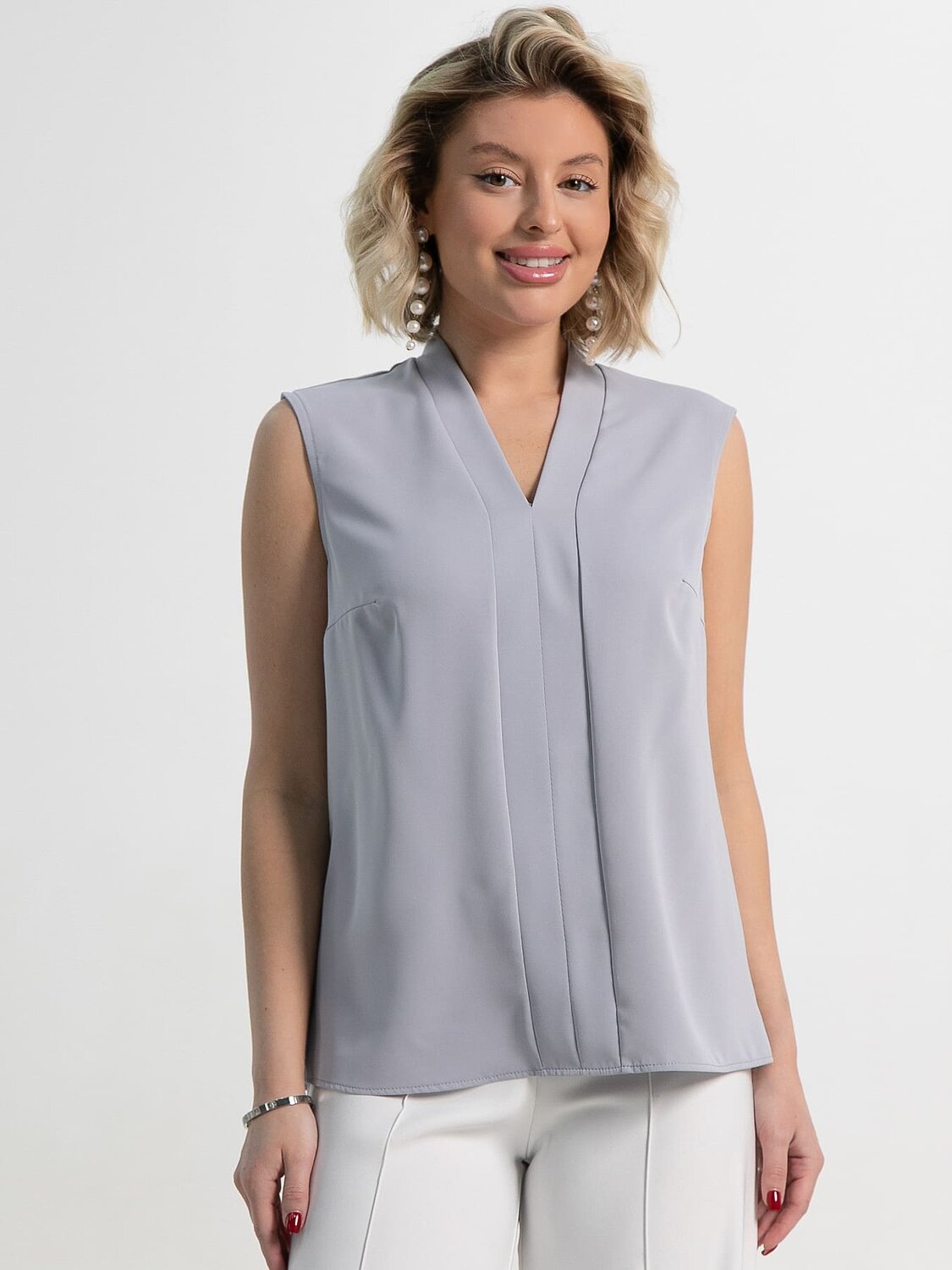 LT Collection Блуза 589416 Б15303-46М серый