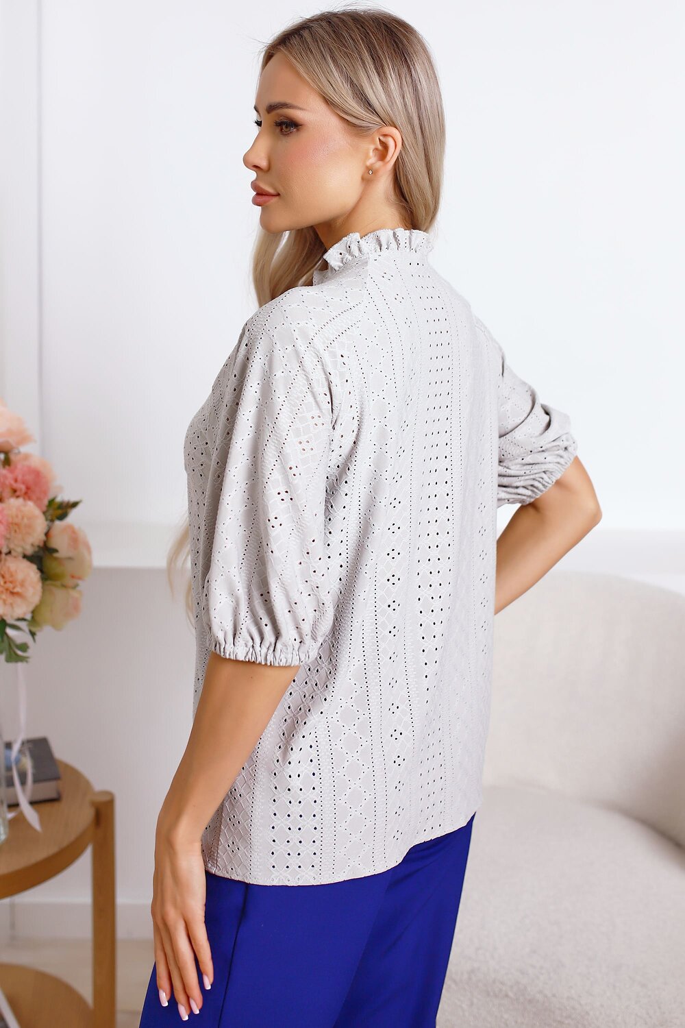 LT Collection Блуза 589419 Б15327-45М серый