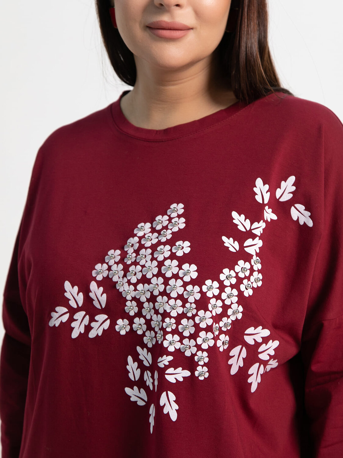 LT Collection Блуза 589421 Б15383-24М бордовый