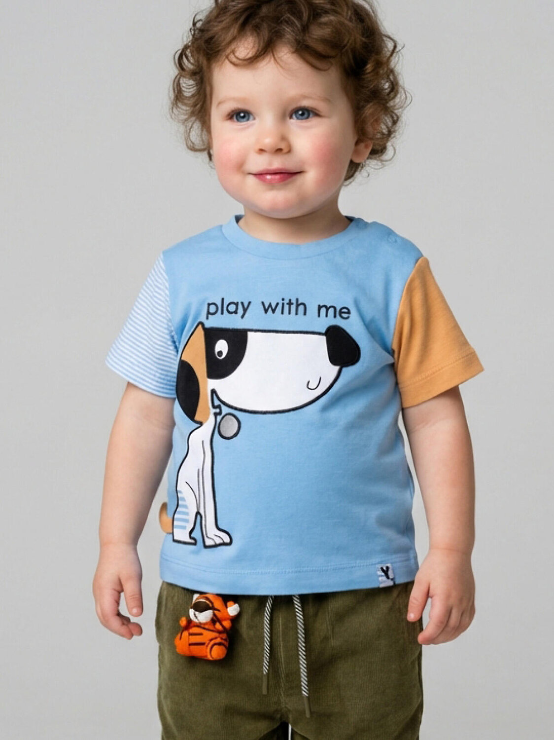 PLAYTODAY Джемпер 589453 12613073 голубой,коричневый,белый