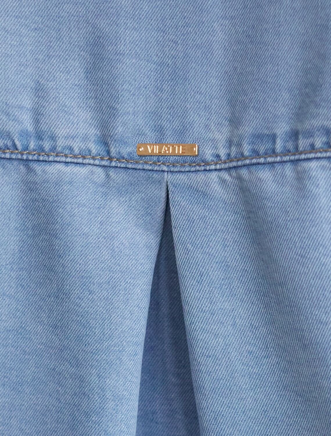 VILATTE Блузка 589508 D59.021 светло-голубой