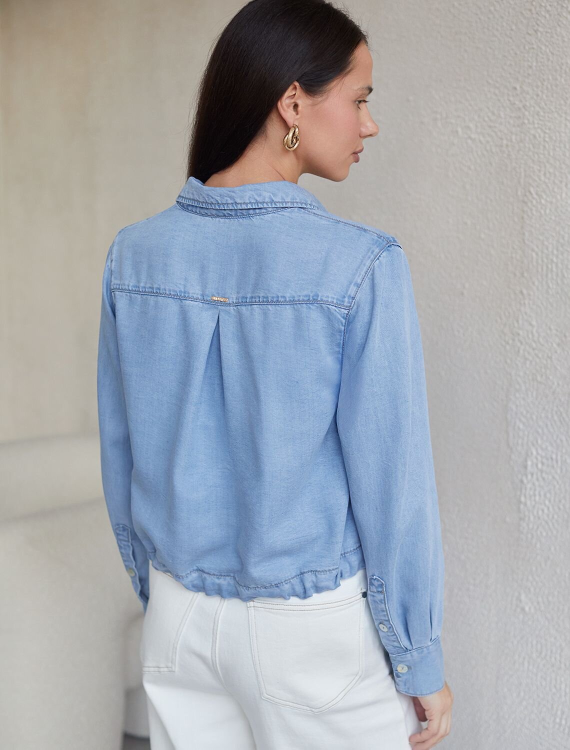 VILATTE Блузка 589508 D59.021 светло-голубой