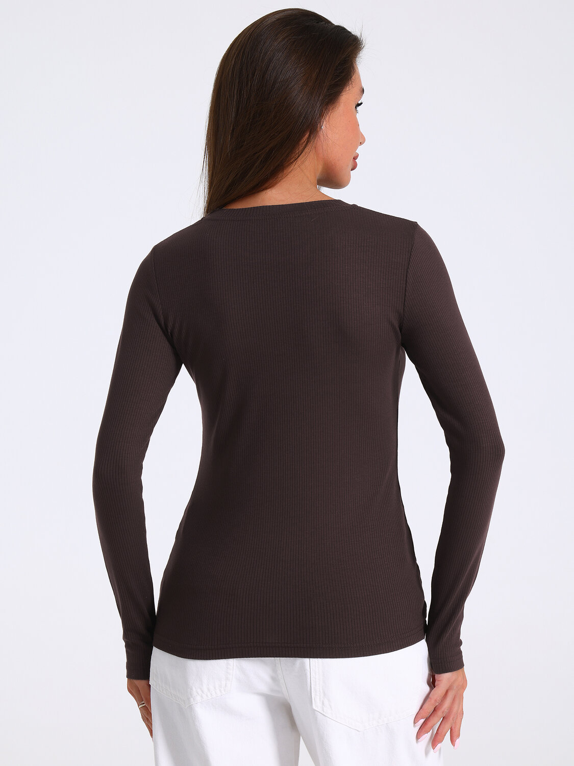 Апрель Лонгслив 589511 1ЖДЛД3825323 темно-коричневый