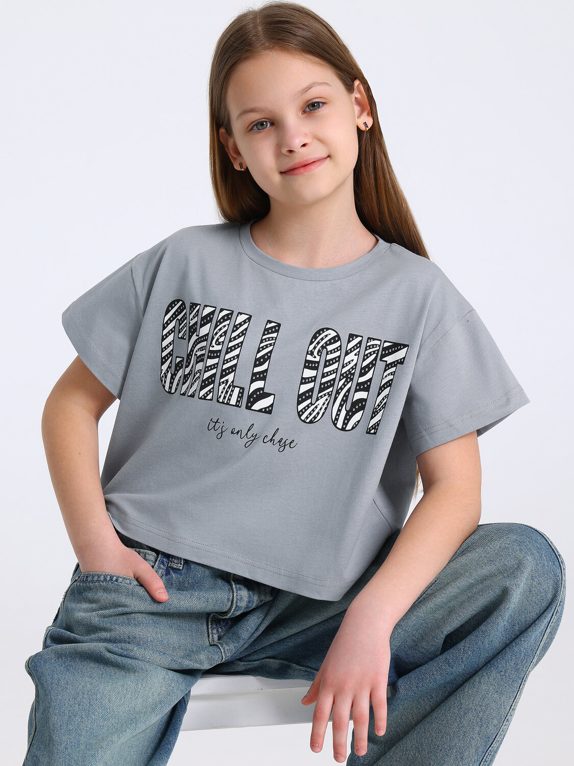 Апрель Футболка 589514 1ДДФК4696001 серый