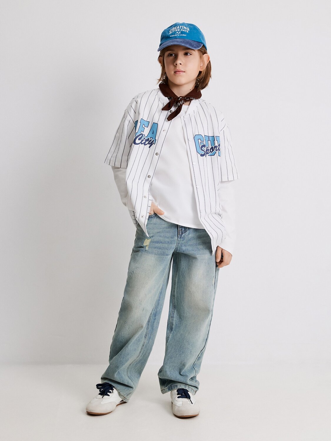 Acoola Сорочка 589542 20110290086 сине-белая полоска