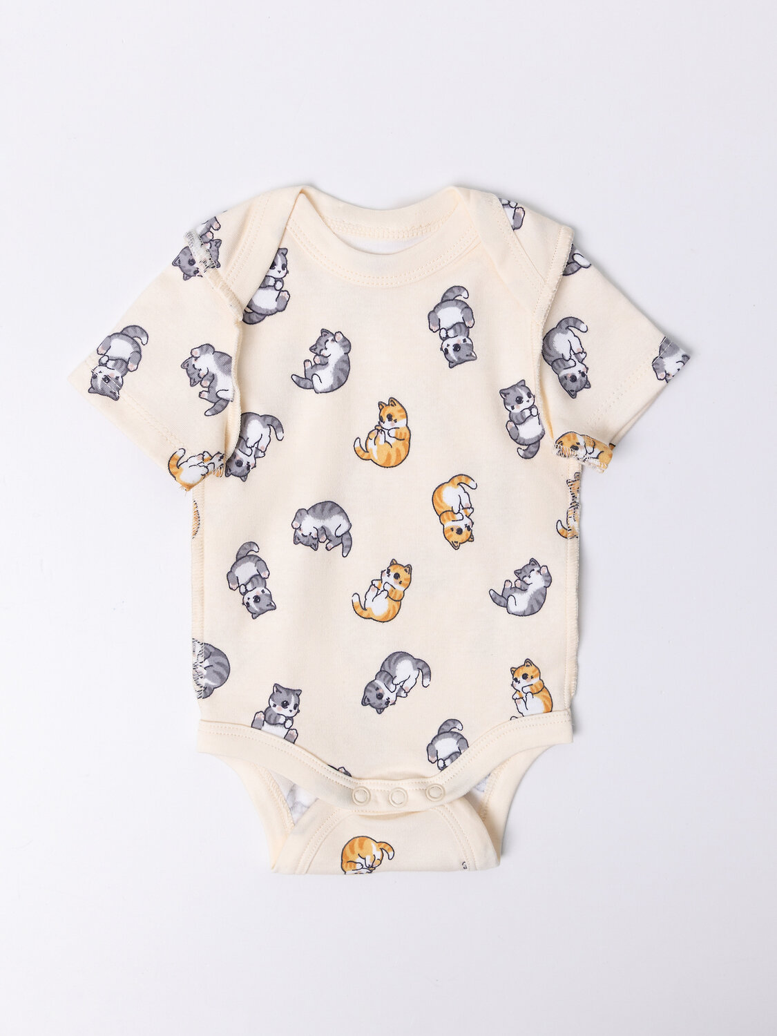 MARK FORMELLE Боди детское 589582 13015-1-2 котики на слив. масле +полоска на слив. масле