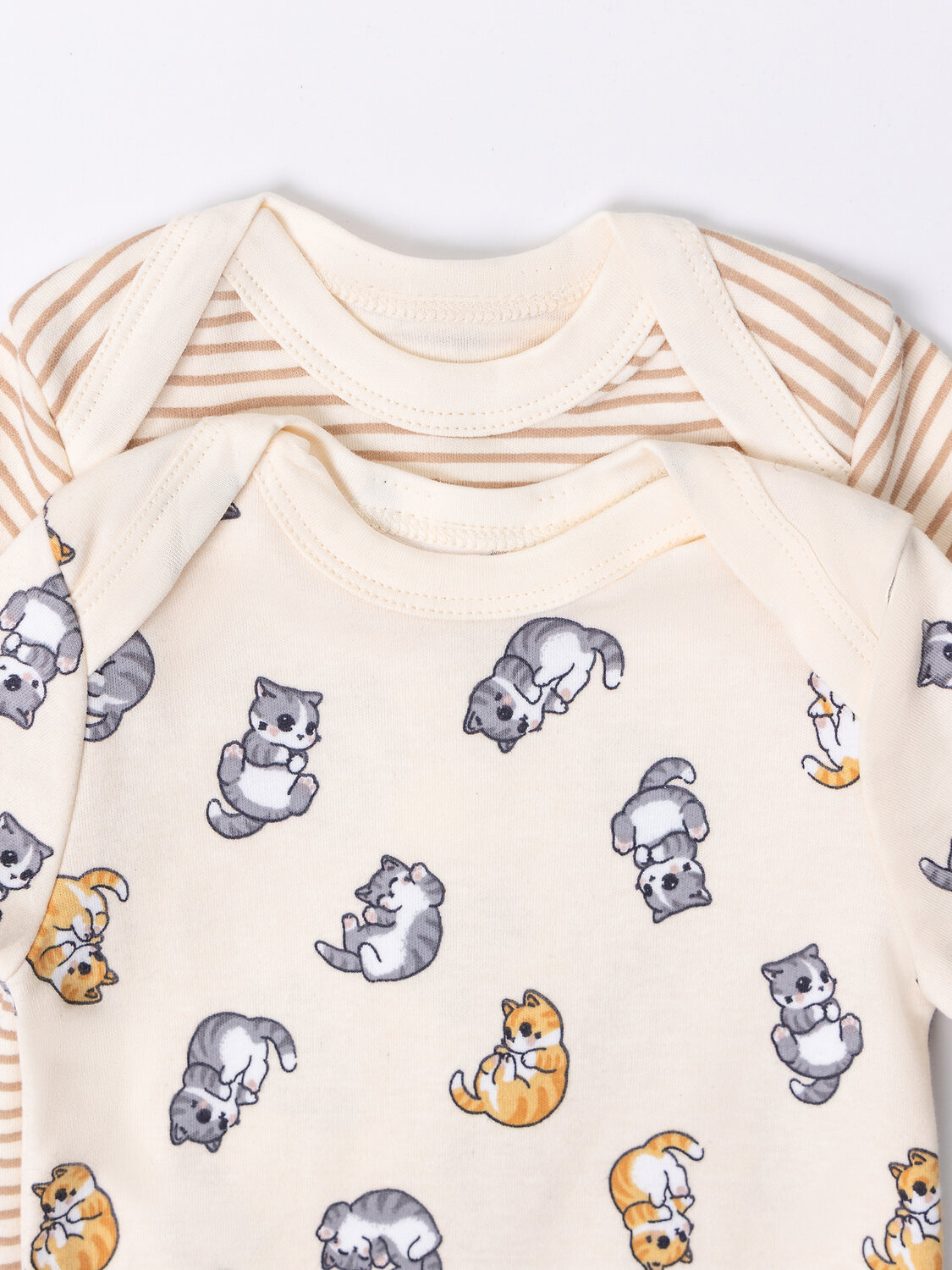 MARK FORMELLE Боди детское 589583 13015-2 котики на слив. масле +полоска на слив. масле