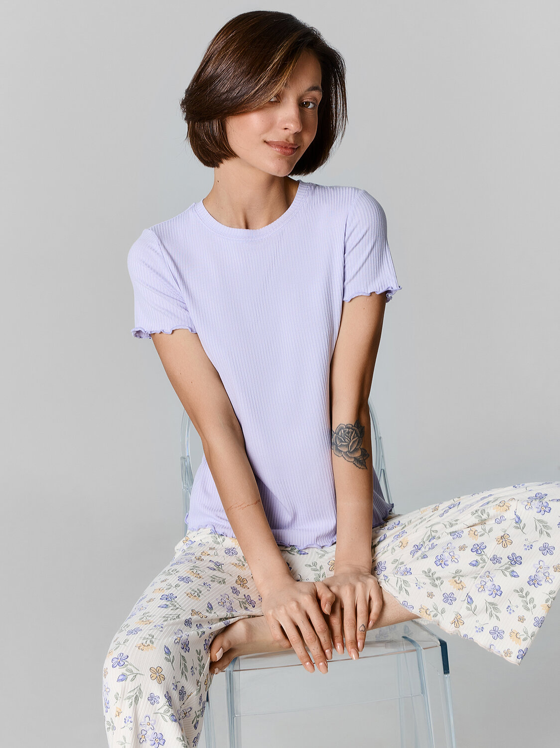 MARK FORMELLE Комплект 589611 592668 лиловый вереск +цветы на молочном