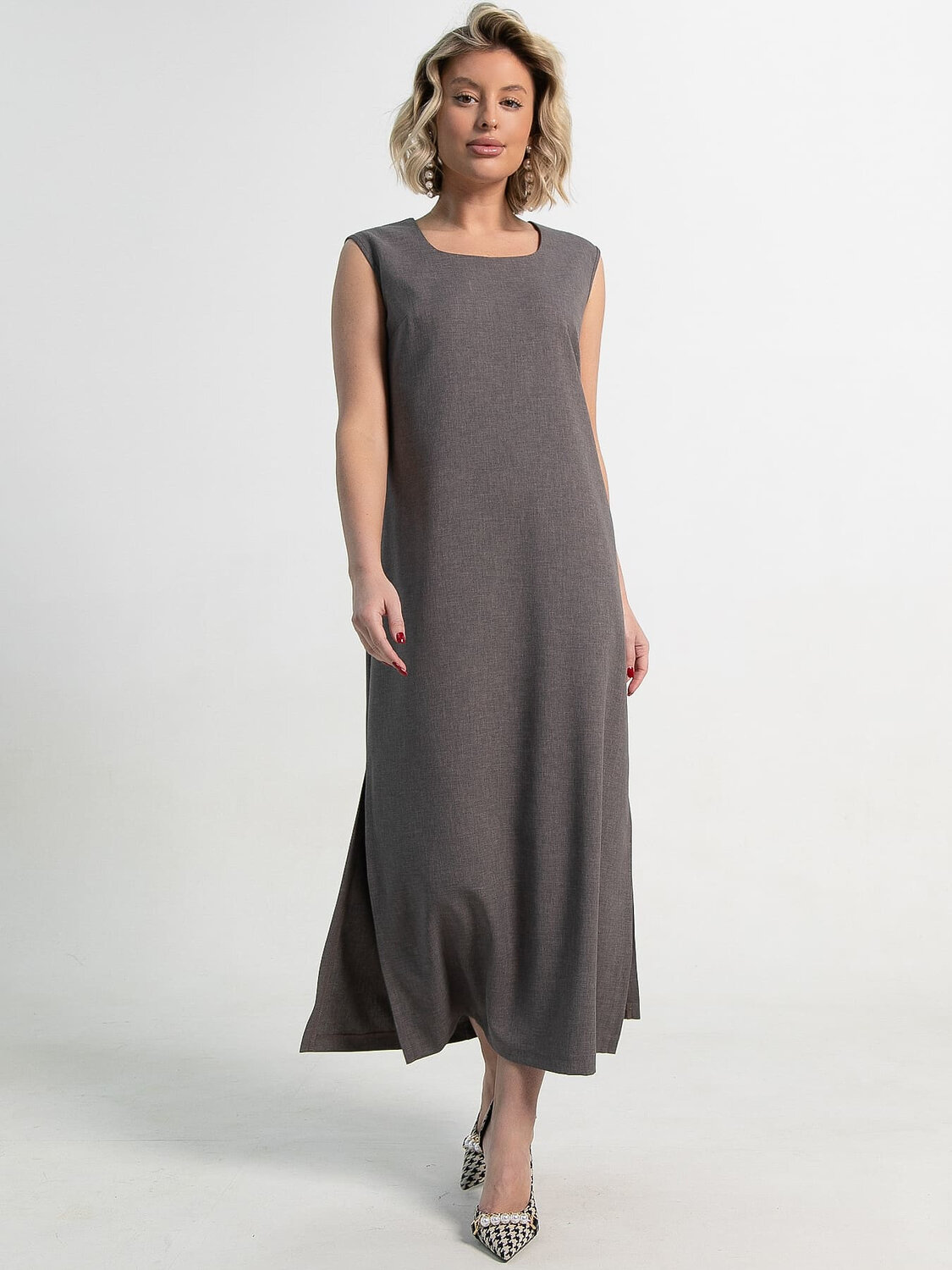 LT Collection Платье 589706 П15324-19М серо-коричневый