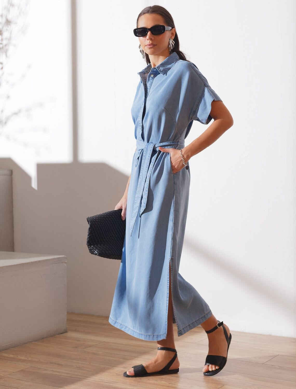 VILATTE Платье 589806 D52.014 светло-голубой