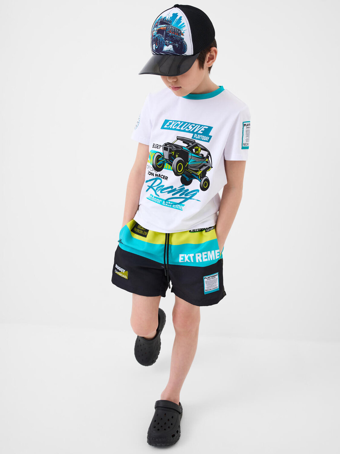 PLAYTODAY Шорты плавательные 589885 12611366 белый,светло-зеленый