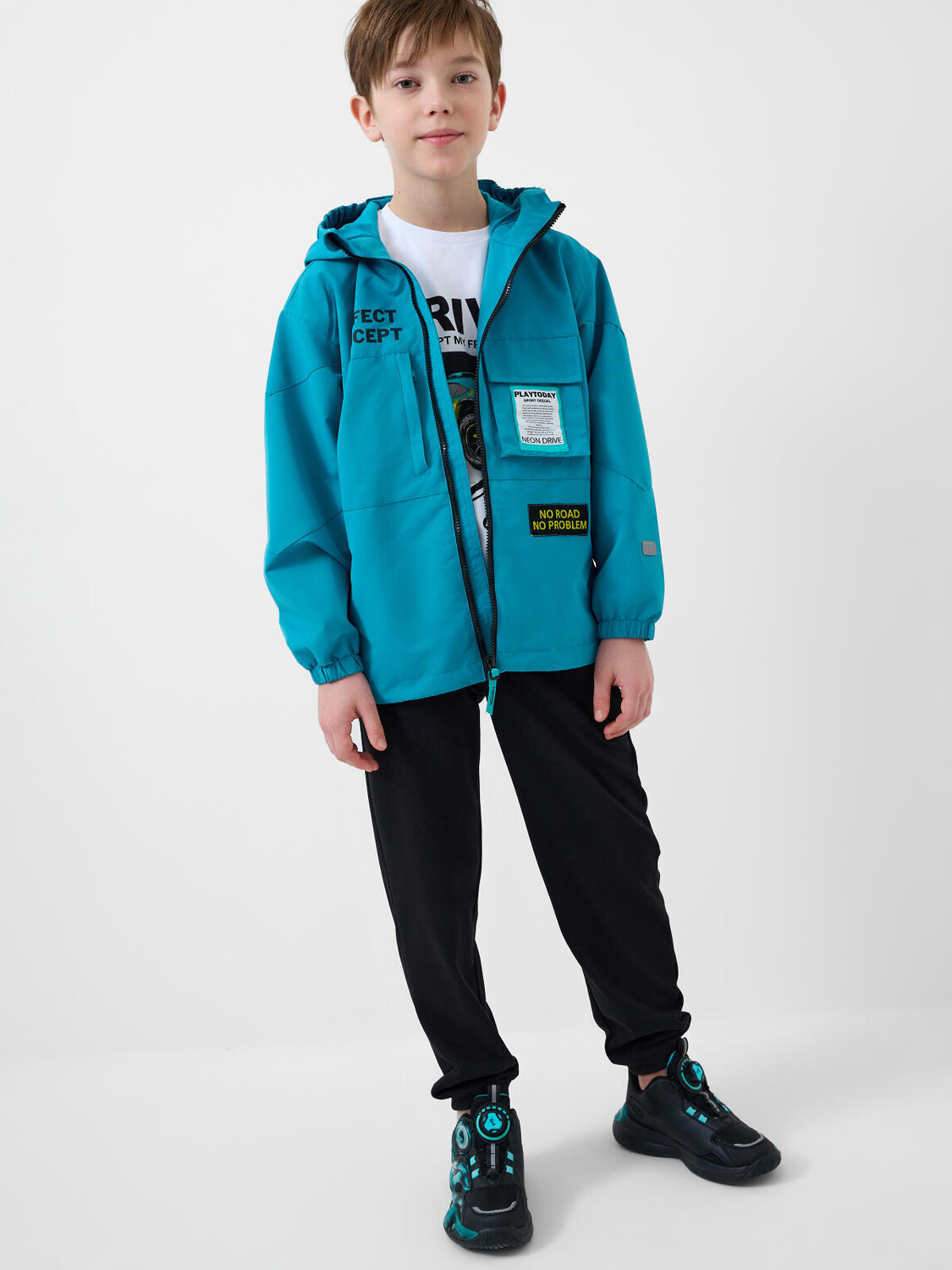 PLAYTODAY Полуботинки 589898 12611751 черный,зеленый