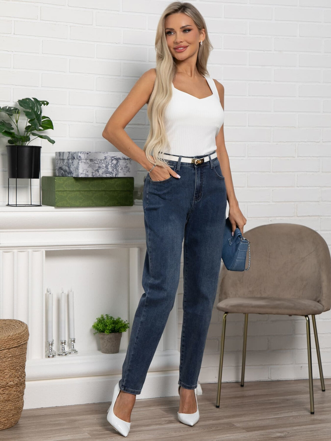 LT Collection Джинсы 589928 Б15436-12М синий