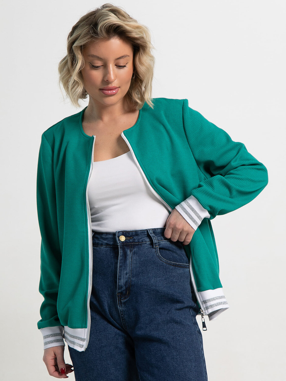 LT Collection Бомбер 589929 Б15407-7М зеленый