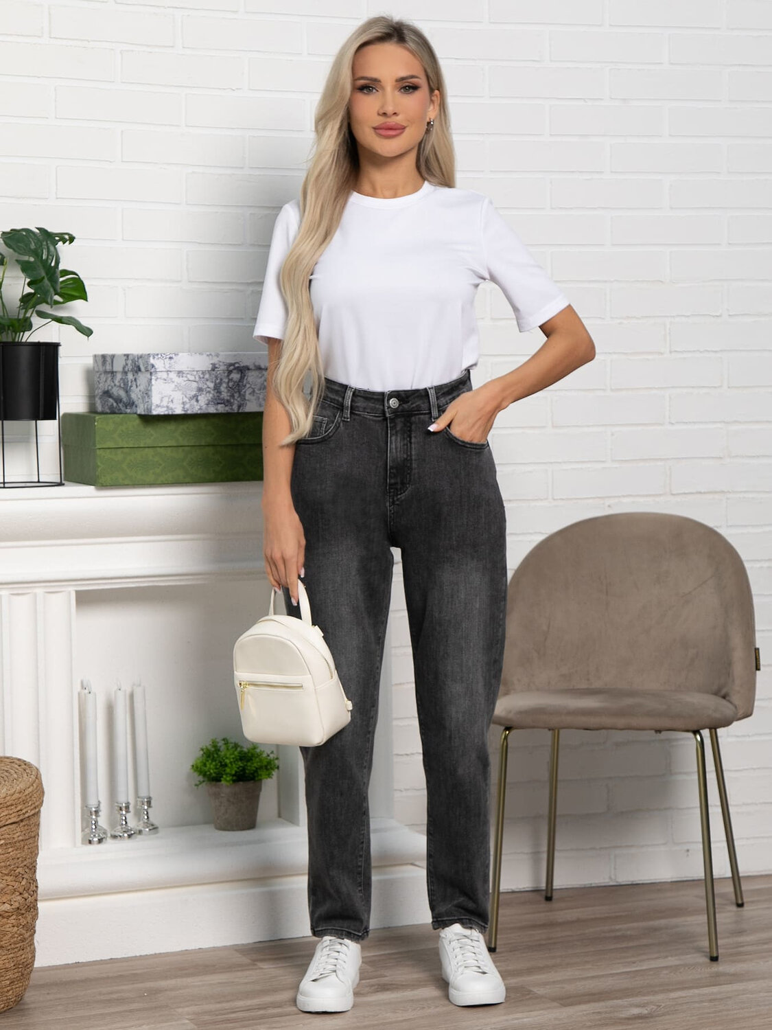 LT Collection Джинсы 590047 Б15437-12М темно-серый