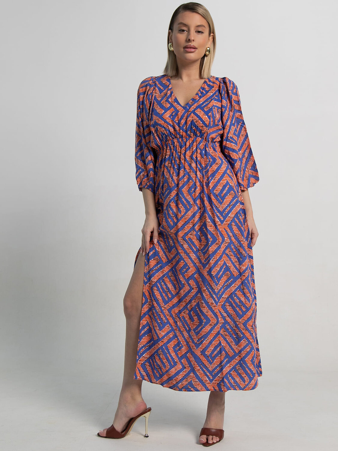 LT Collection Платье 590057 П15500-34М сине-оранжевый