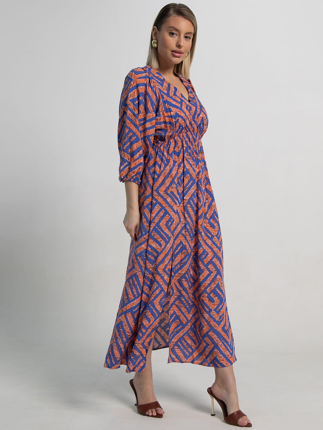 LT Collection Платье 590057 П15500-34М сине-оранжевый