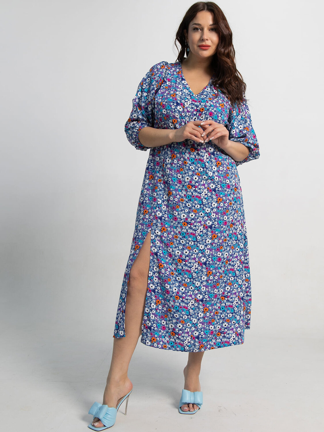 LT Collection Платье 590058 П15501-34М синий