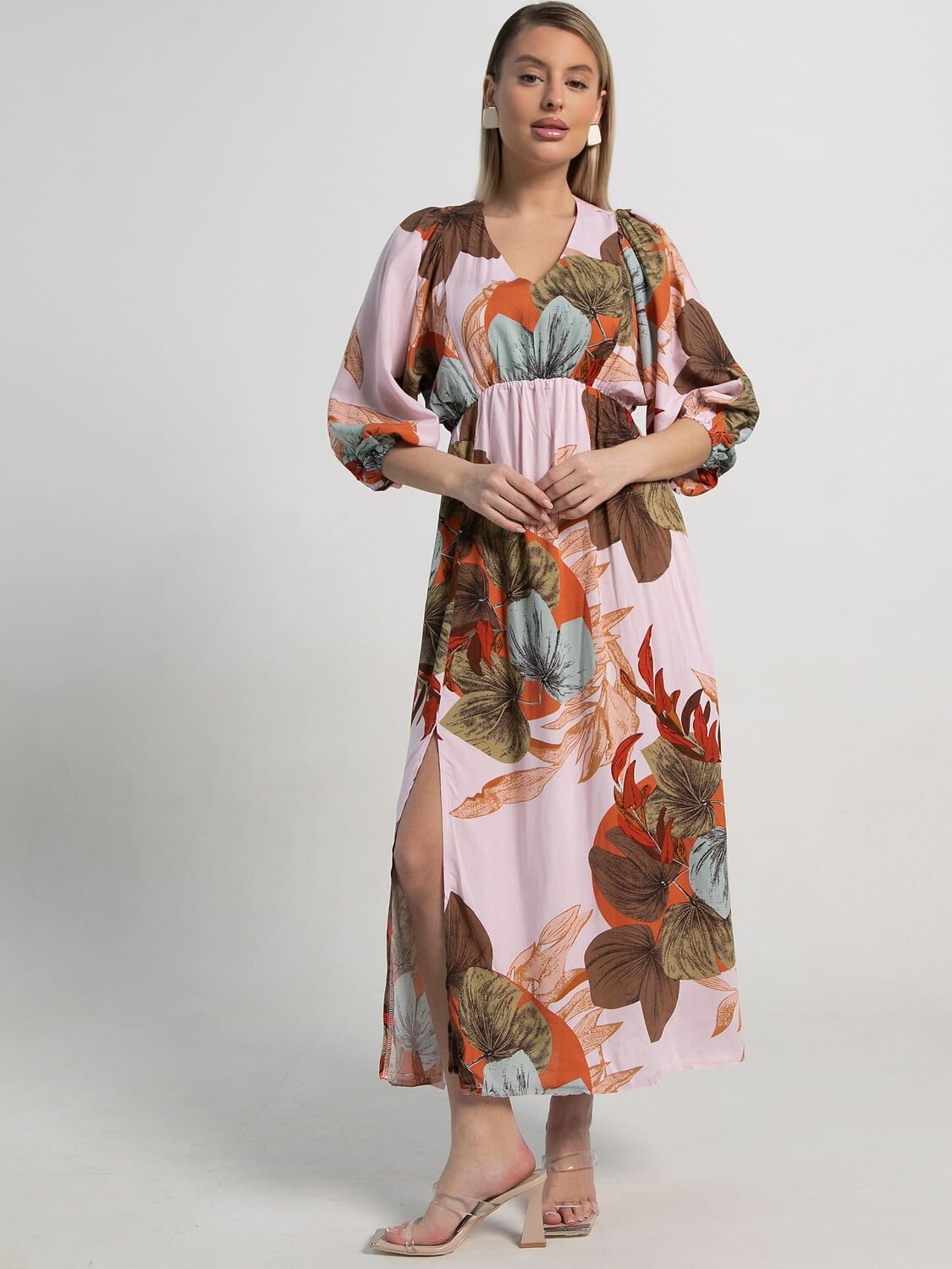 LT Collection Платье 590059 П15502-34М розовый/хаки