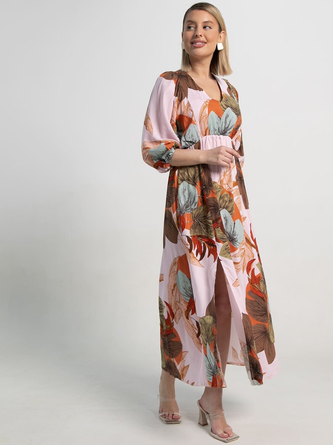 LT Collection Платье 590059 П15502-34М розовый/хаки