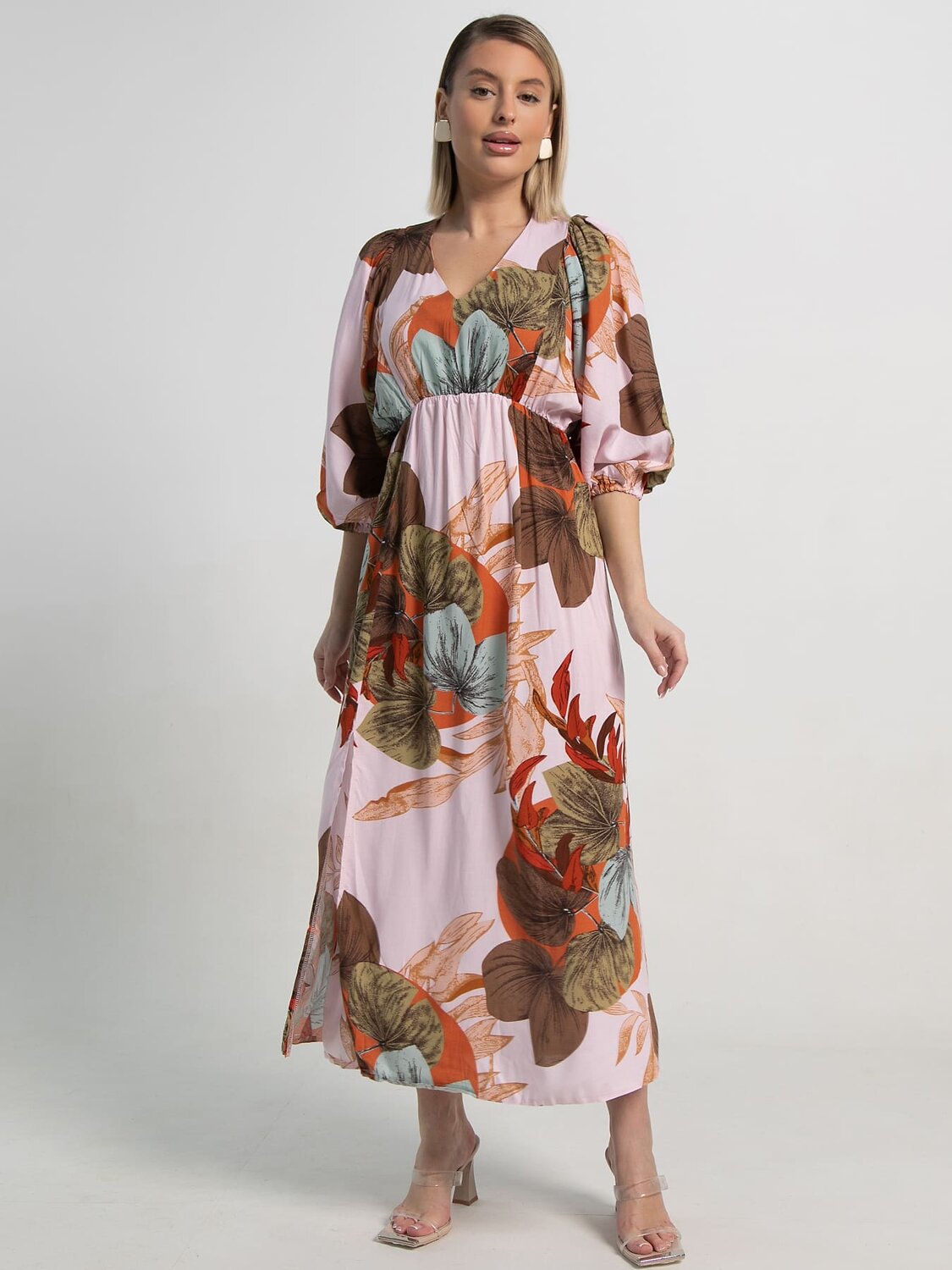 LT Collection Платье 590059 П15502-34М розовый/хаки