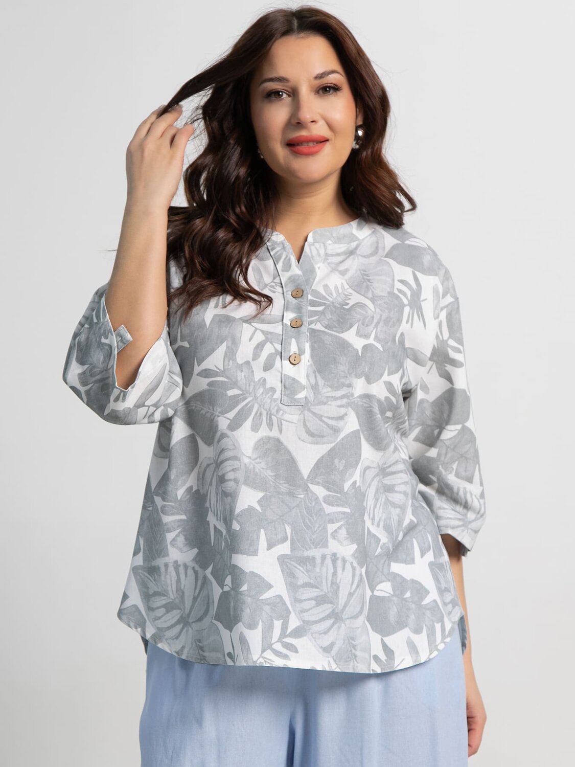 LT Collection Блуза 590064 Б15528-4М серый