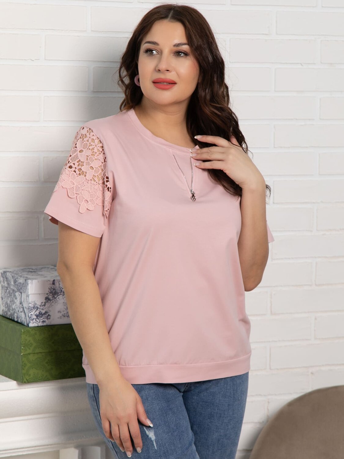 LT Collection Блуза 590067 Б15540-4М розовый