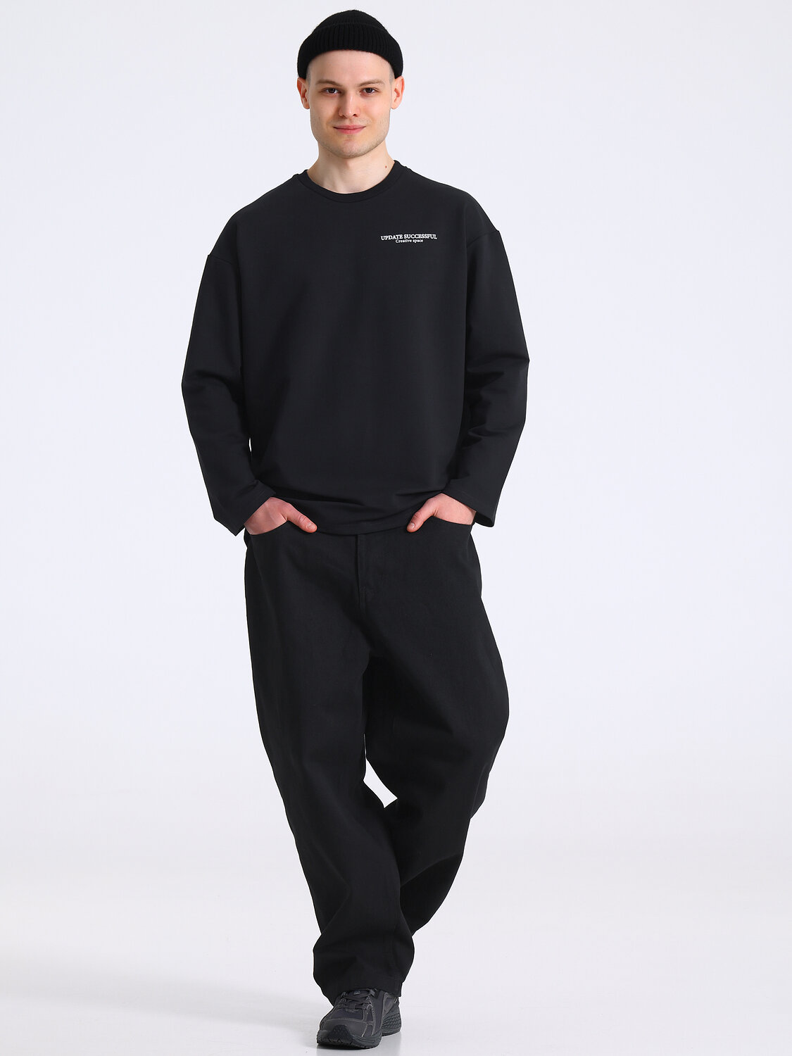 Апрель Лонгслив 590079 1МДЛД5058258 черный