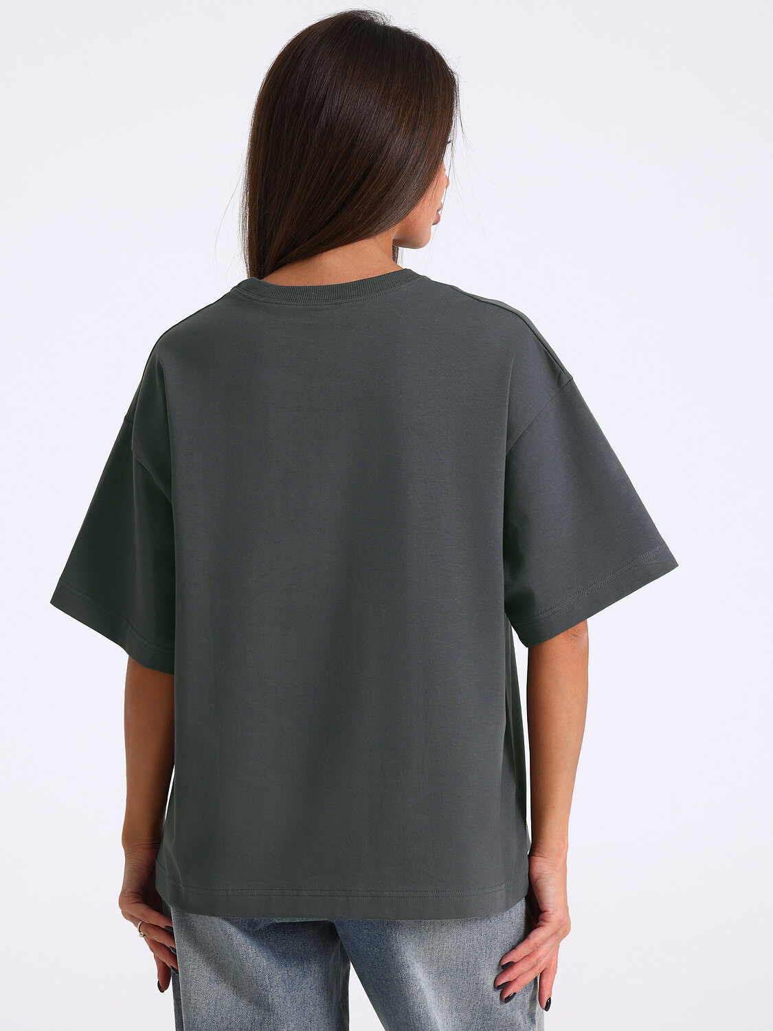 Апрель Футболка 590081 1ЖДФК4661804 темно-серый