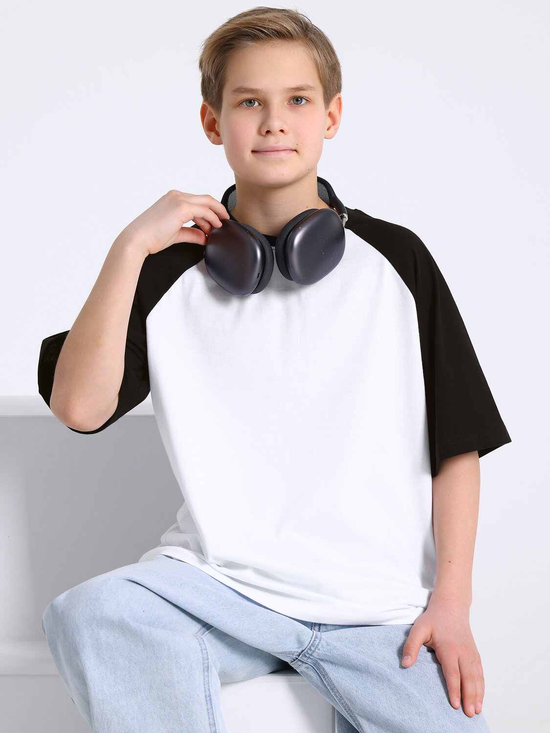 Апрель Футболка 590096 1ПДФК4715001 белый+черный