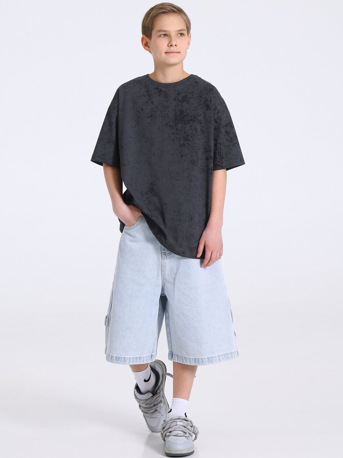 Апрель Футболка 590098 1ПДФК5108001н варенка темно-серый