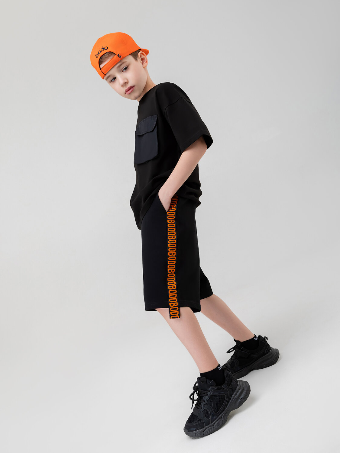 Bodo Шорты 590139 8-64МU черный (оранжевый)