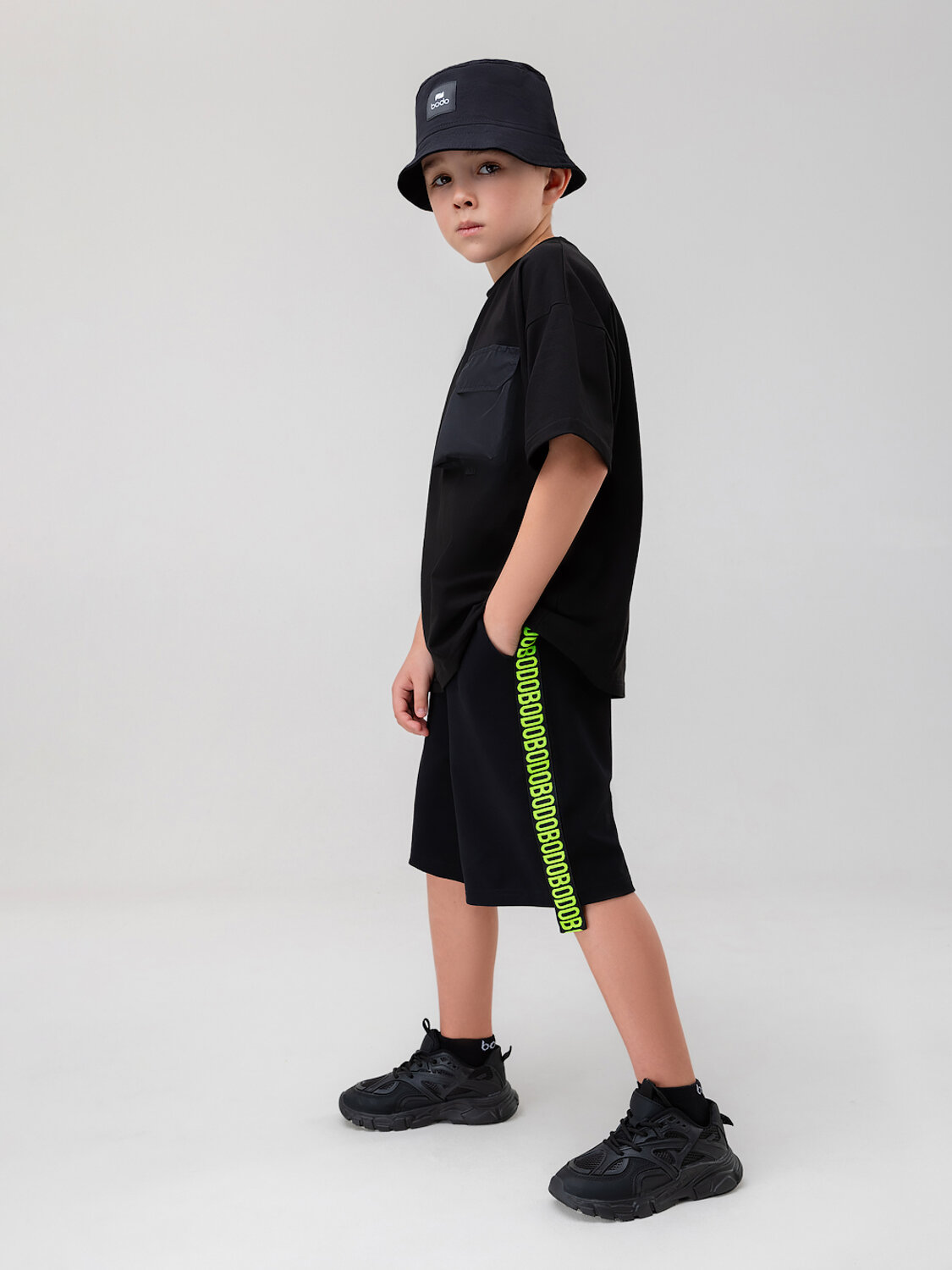 Bodo Шорты 590140 8-64МU черный (лимонный)