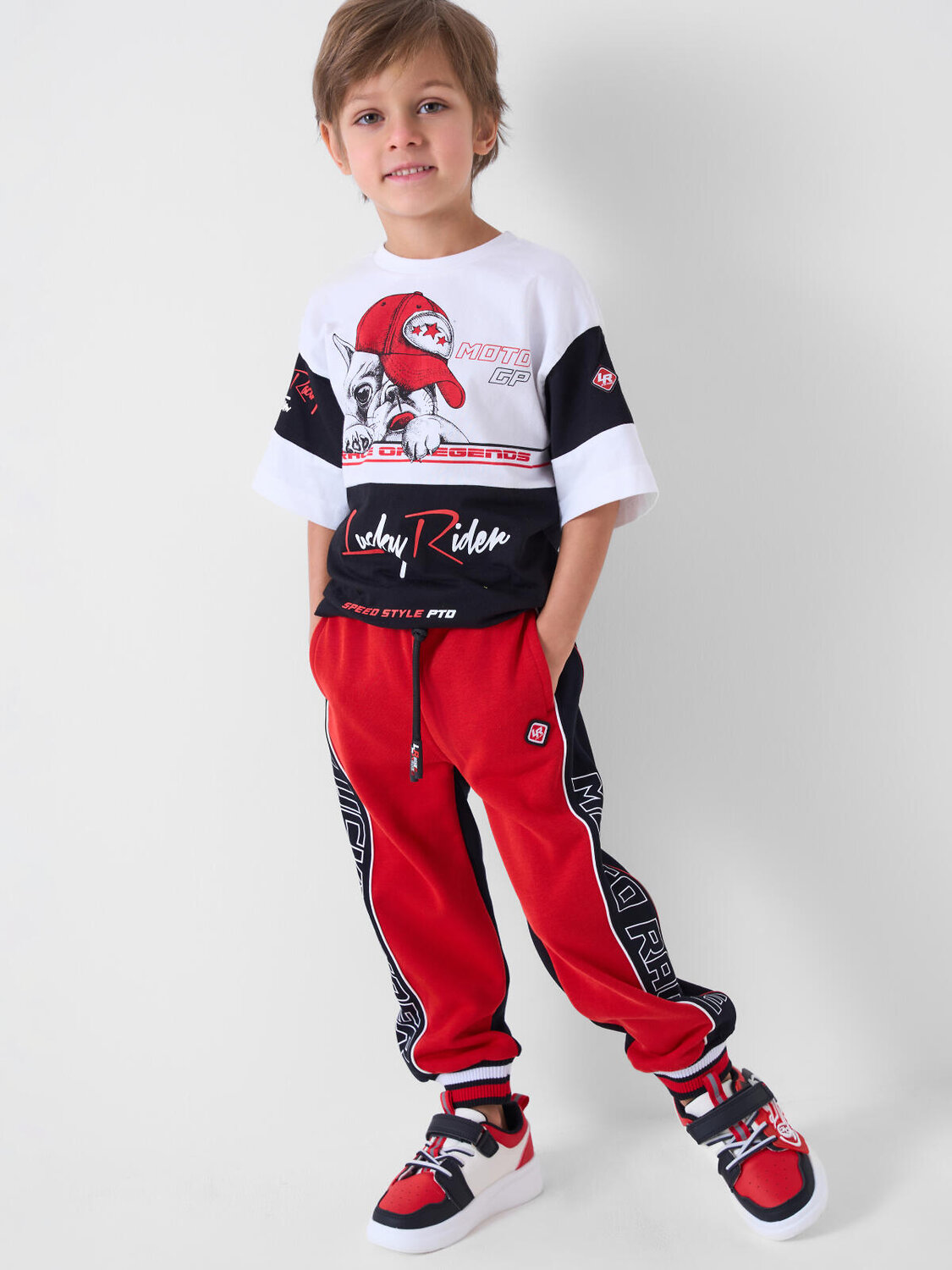 PLAYTODAY Брюки 590183 12612278 черный,красный