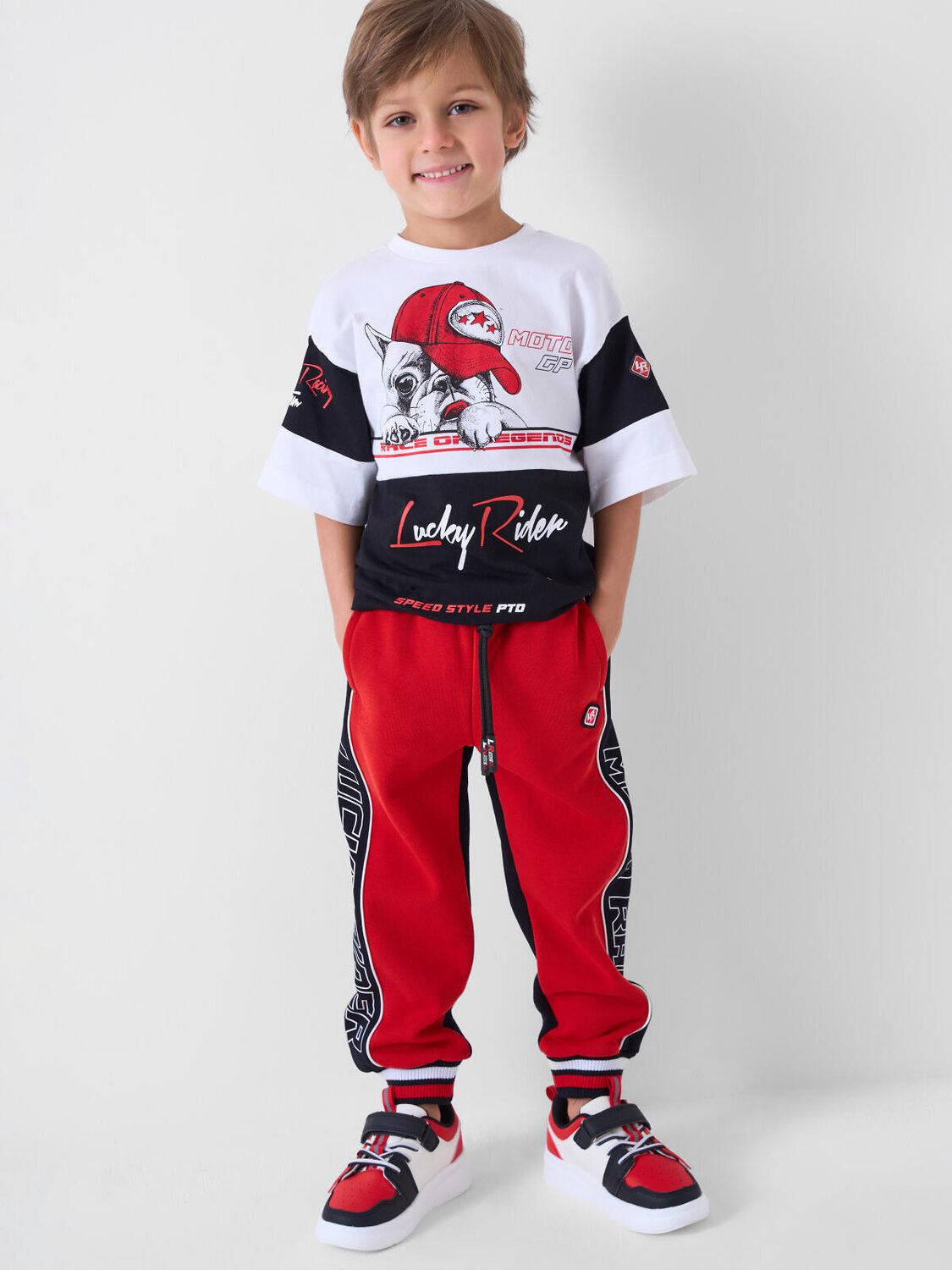 PLAYTODAY Брюки 590183 12612278 черный,красный