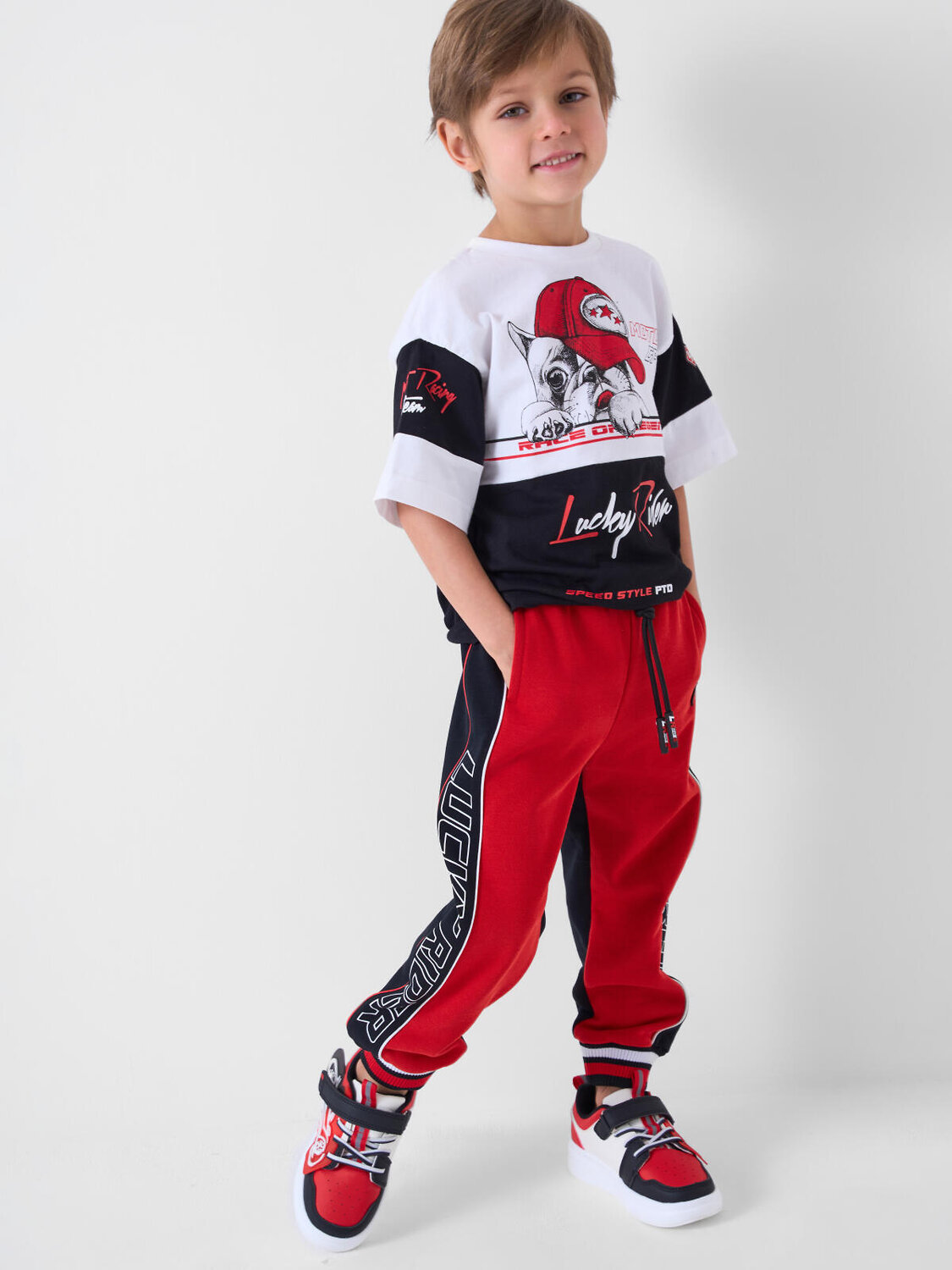 PLAYTODAY Брюки 590183 12612278 черный,красный