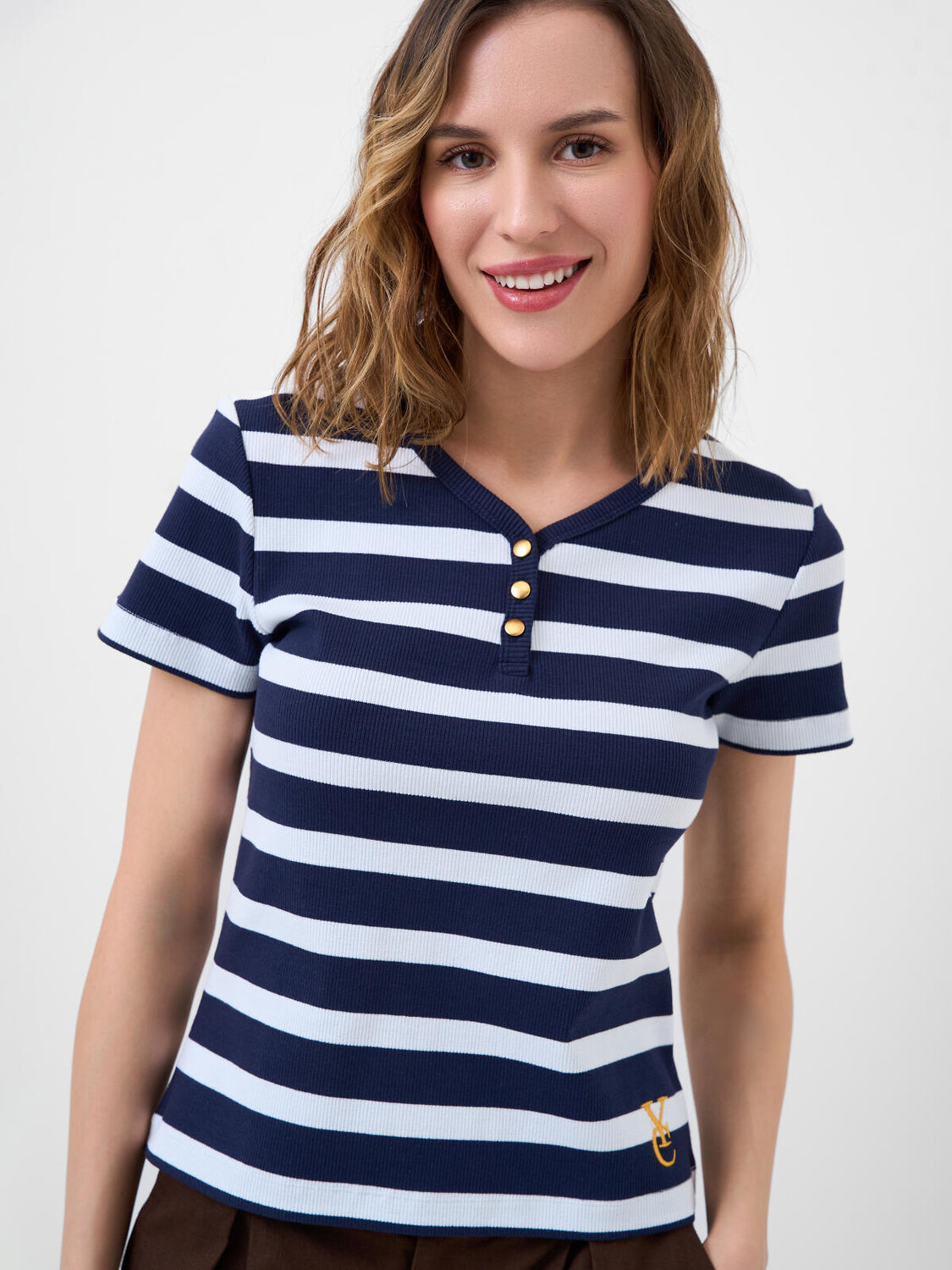 PLAYTODAY Блузка 590244 12666046 белый,тёмно-синий