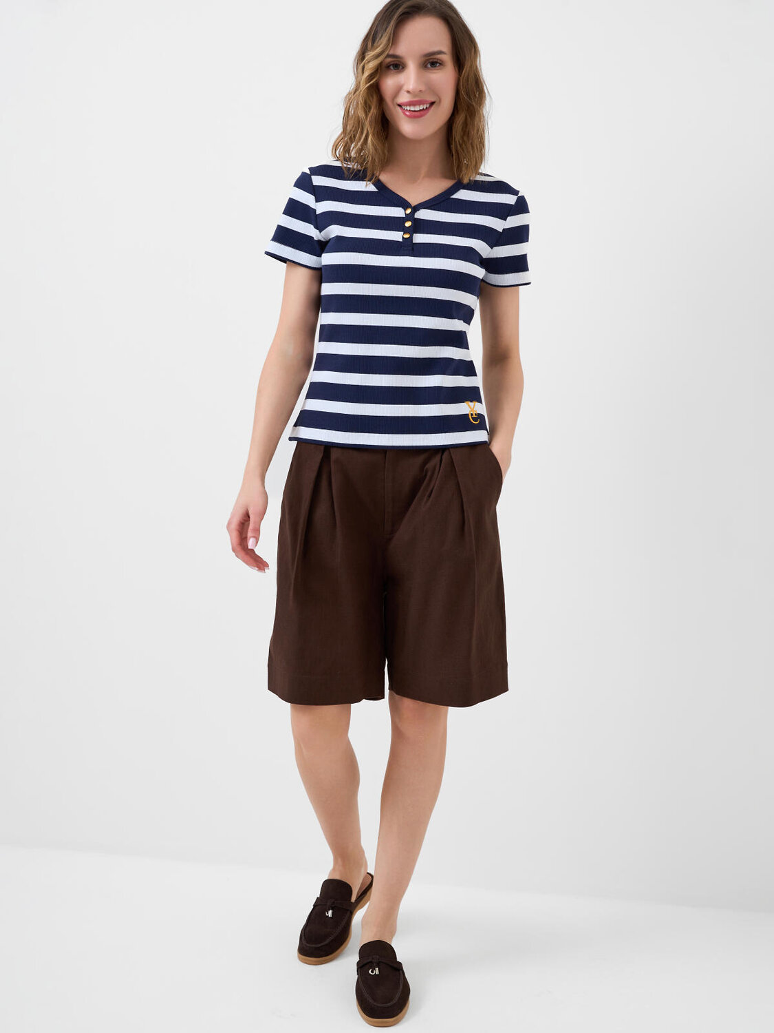 PLAYTODAY Блузка 590244 12666046 белый,тёмно-синий