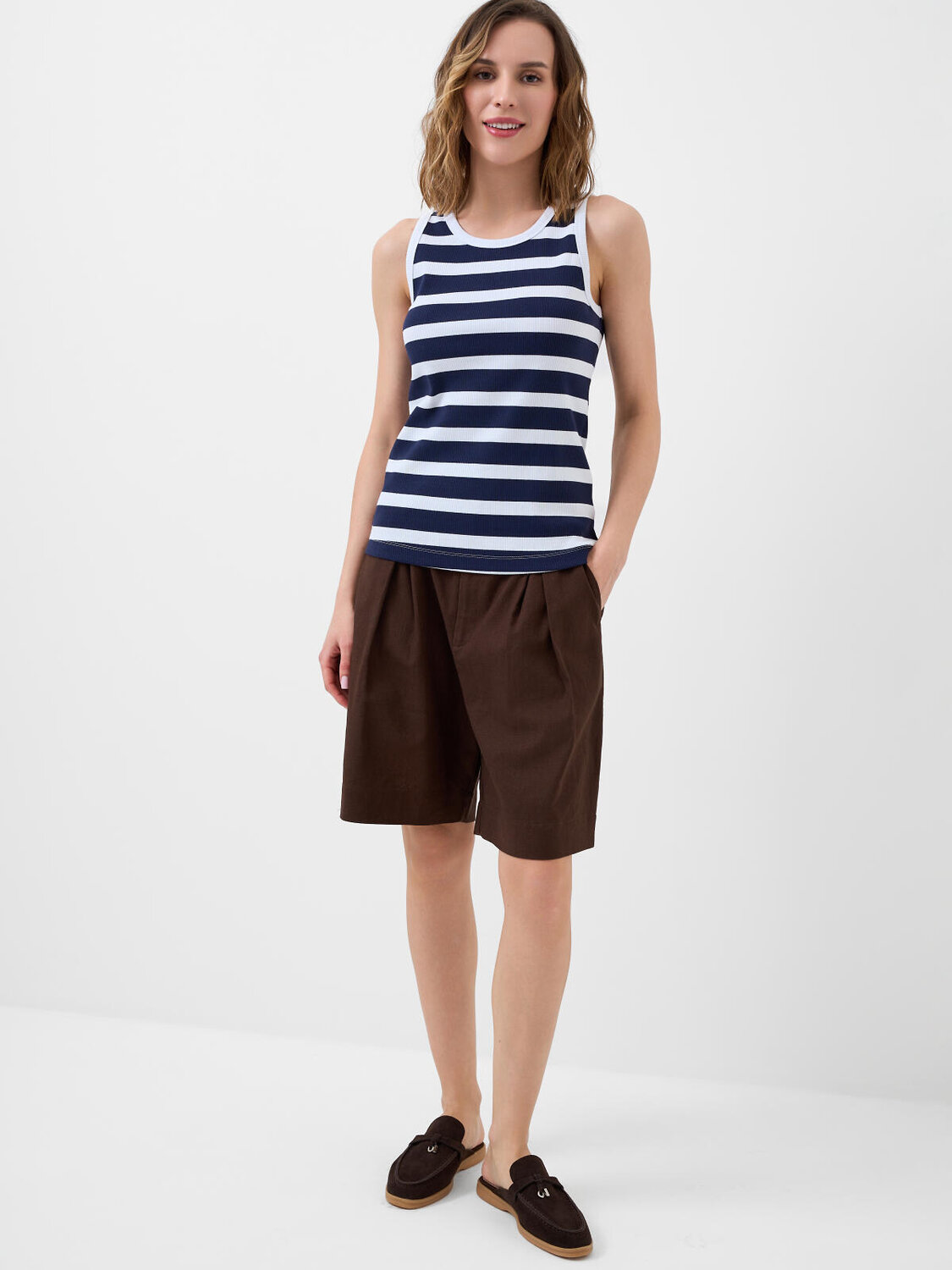 PLAYTODAY Майка 590258 12666137 белый,тёмно-синий