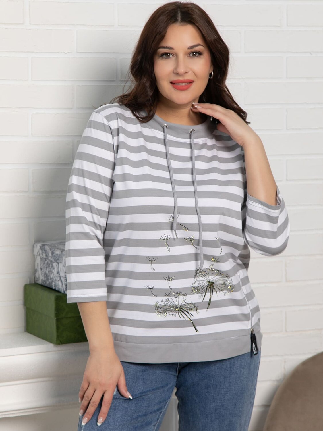 LT Collection Блуза 590300 Б15543-20М серый