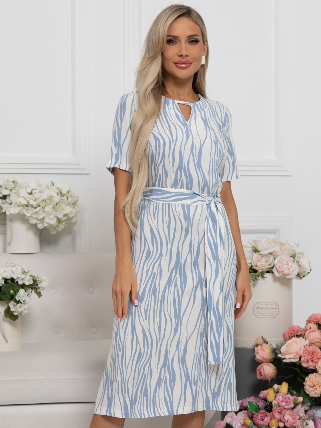 LT Collection Платье 590308 П15513-45М голубой