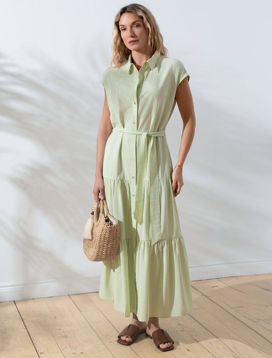 VILATTE Платье 590315 D22.265 фисташковый