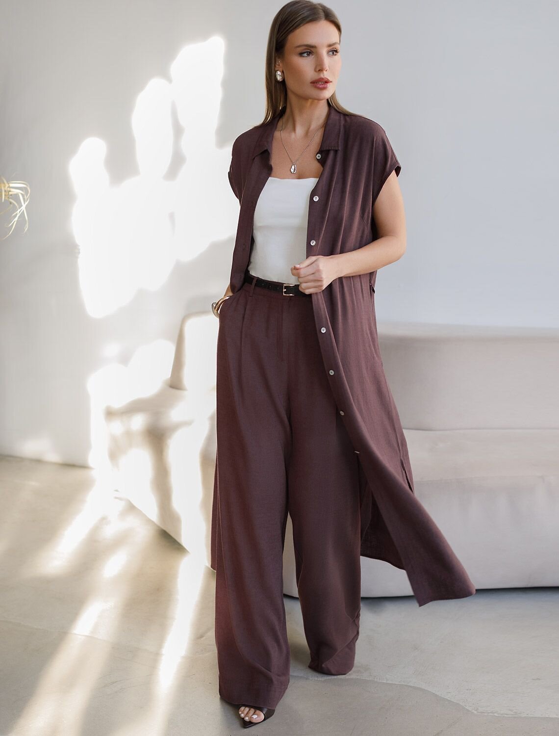 VILATTE Платье 590332 D22.269 коричневый