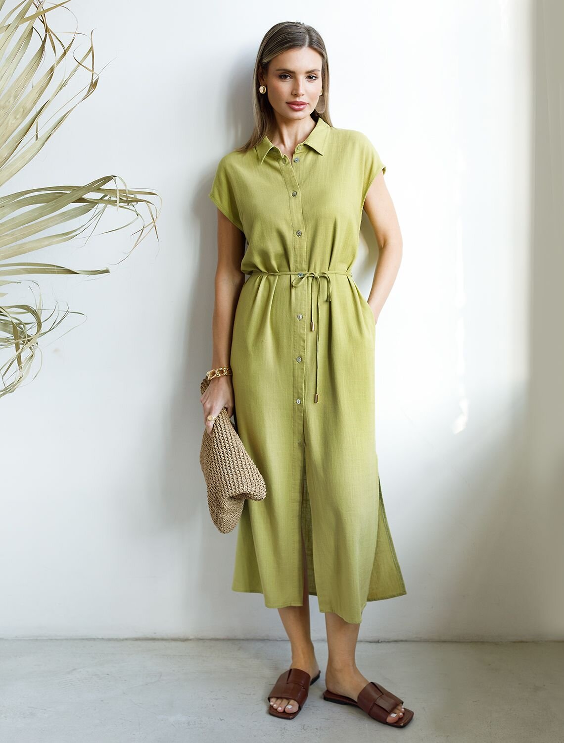 VILATTE Платье 590333 D22.269 салатовый