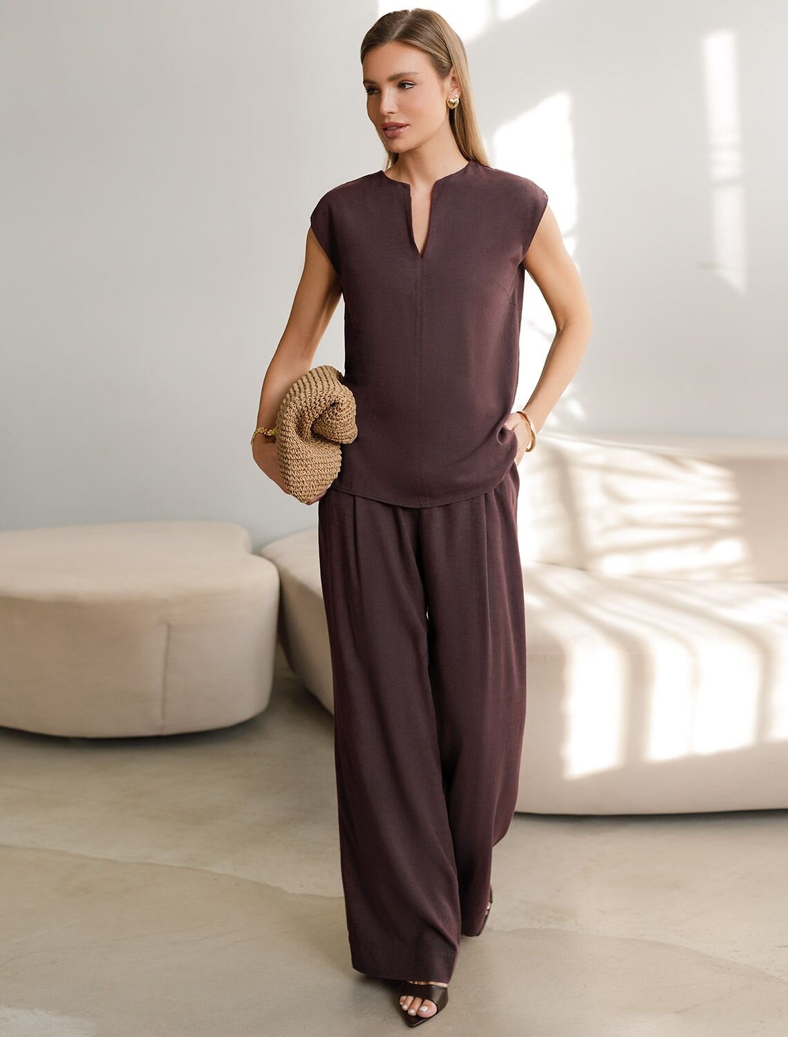 VILATTE Топ 590343 D23.077 коричневый