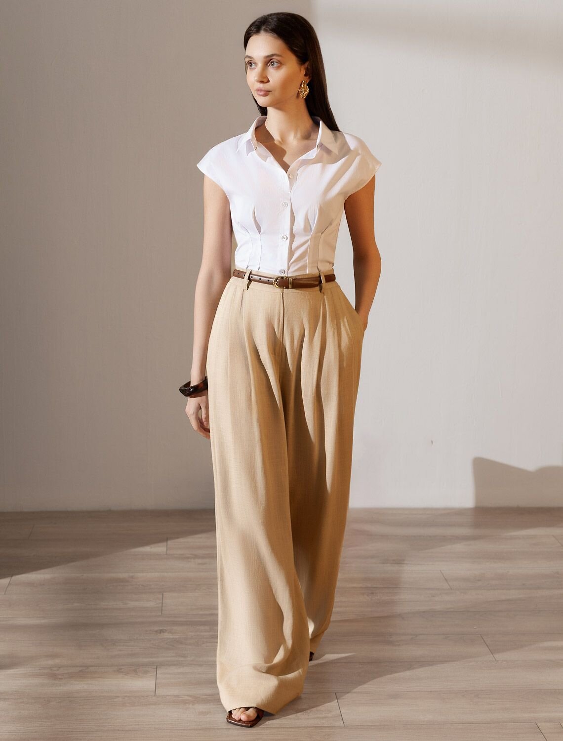 VILATTE Брюки 590345 D24.308 бежевый