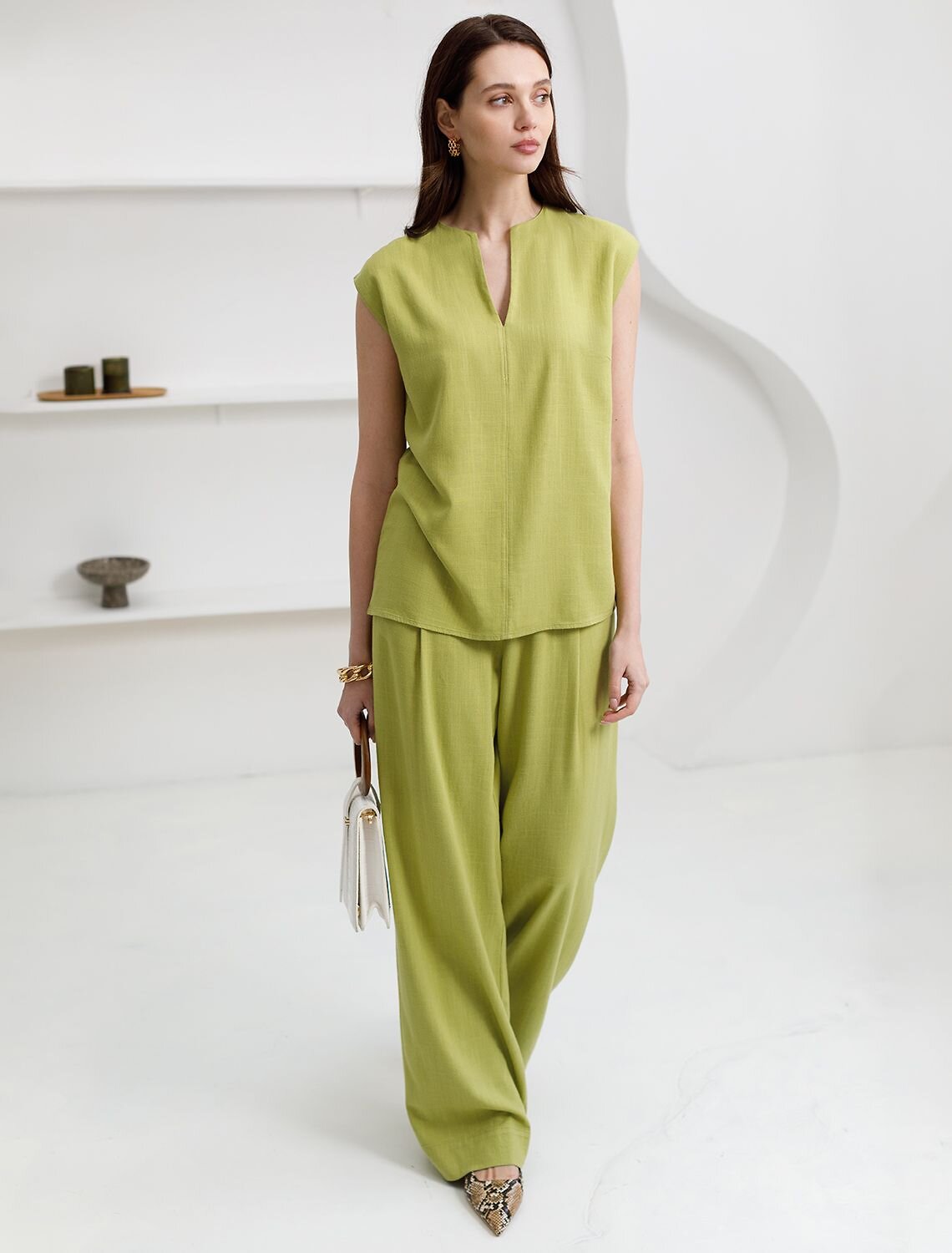 VILATTE Брюки 590350 D24.308 салатовый