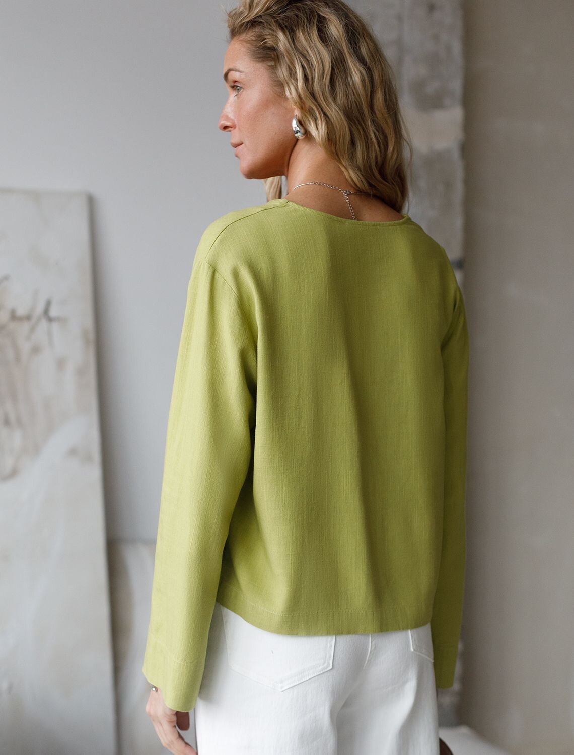 VILATTE Блузка 590368 D29.358 салатовый