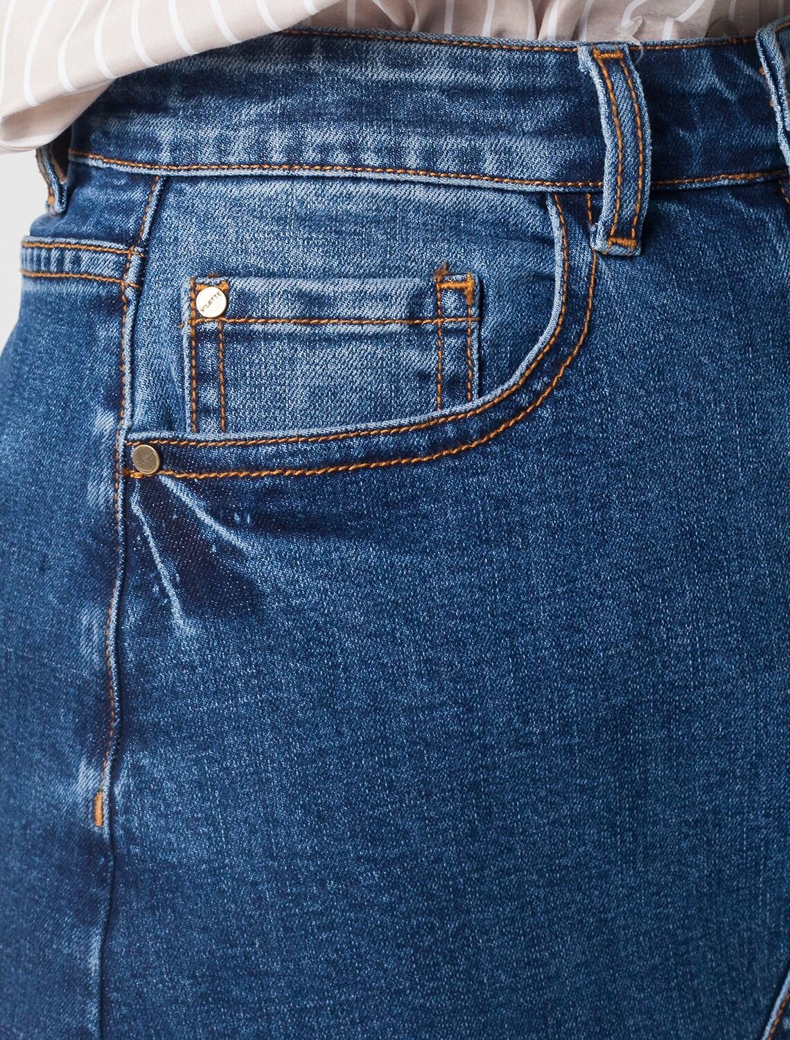 VILATTE Юбка 590369 D56.089 темно-синий